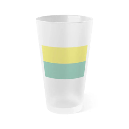 Flag of The Hague the capital of the province of South Holland Netherlands - Frosted Pint Glass 16oz 16oz Frosted - Go Mug Yourself