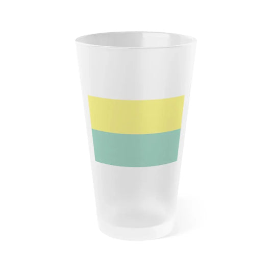 Flag of The Hague the capital of the province of South Holland Netherlands - Frosted Pint Glass 16oz 16oz Frosted - Go Mug Yourself