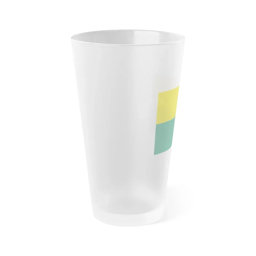 Flag of The Hague the capital of the province of South Holland Netherlands - Frosted Pint Glass 16oz - Go Mug Yourself