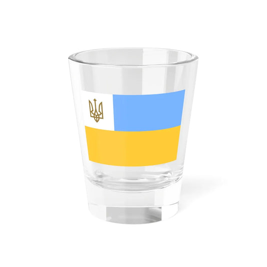 Flag of the Head of the Diplomatic Mission of Ukraine 1918 (Ukraine) Shot Glass 1.5oz 1.5oz - Go Mug Yourself
