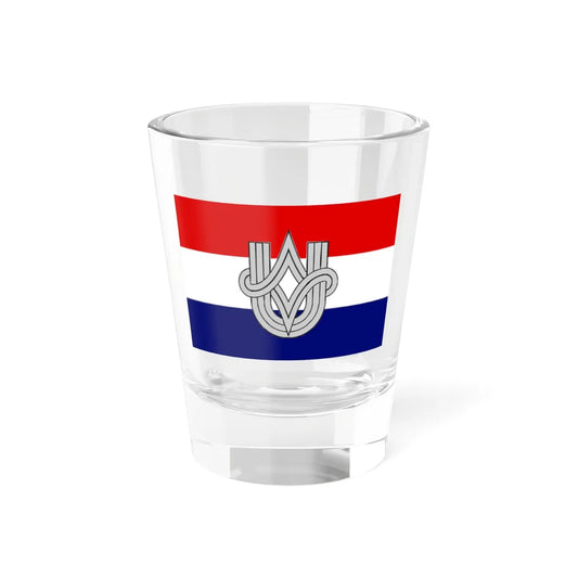 Flag of the Headquarter of the Ustaše Youth (Croatia) Shot Glass 1.5oz 1.5oz - Go Mug Yourself
