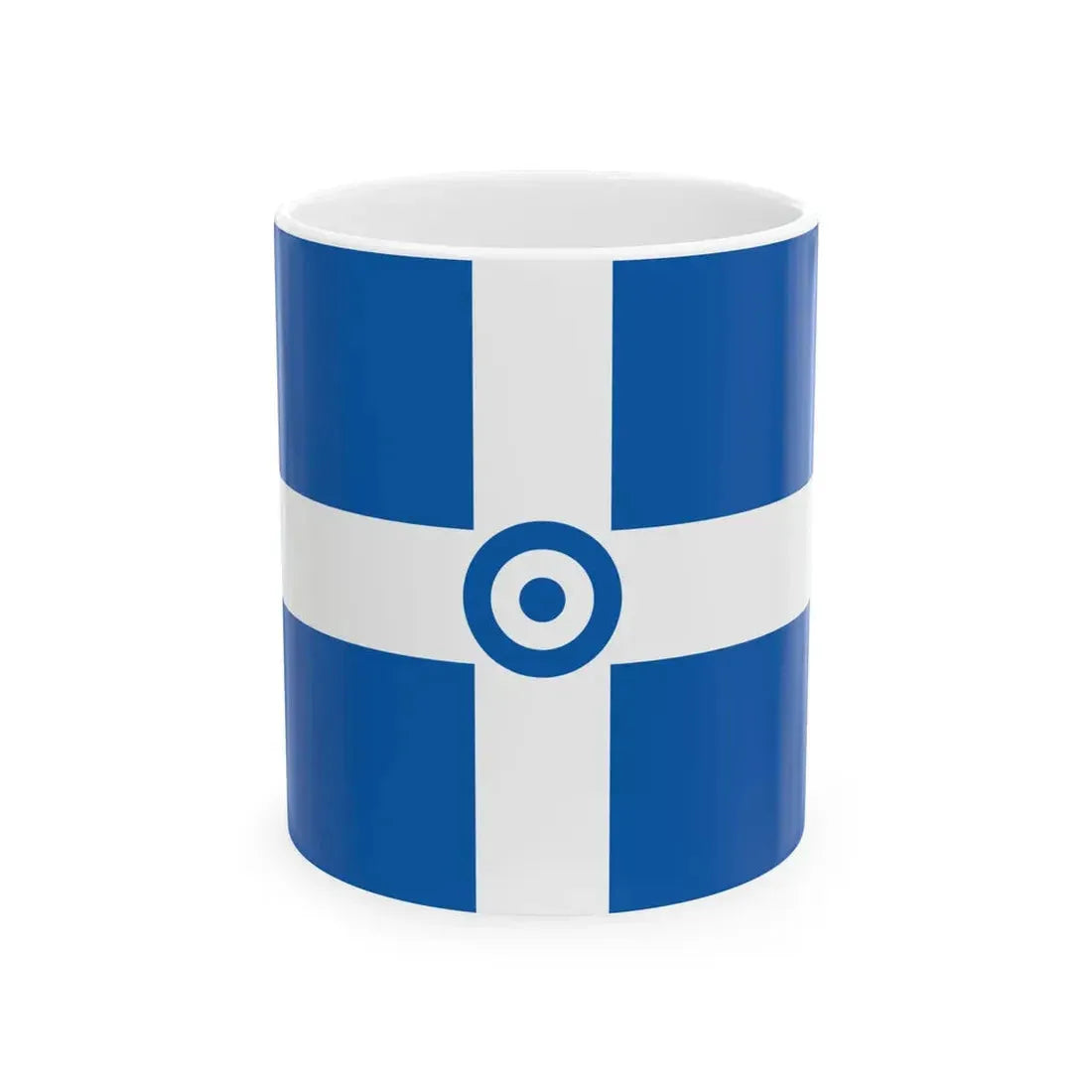 Flag of the Hellenic Air Force 1973-1978 (Greece) White Coffee Mug 11oz - Go Mug Yourself