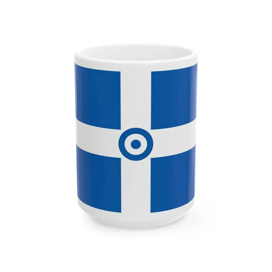 Flag of the Hellenic Air Force 1973-1978 (Greece) White Coffee Mug 15oz - Go Mug Yourself