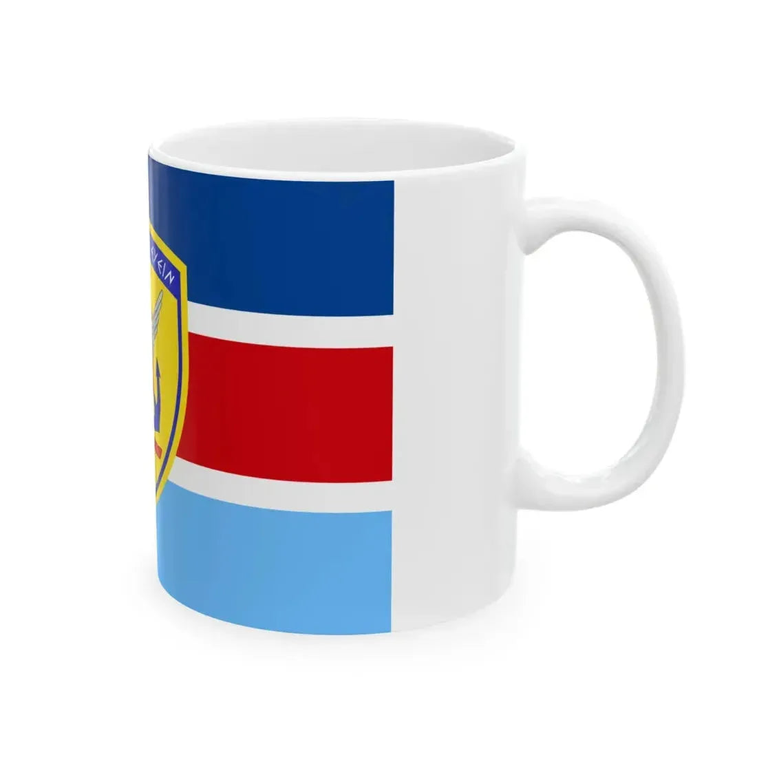 Flag of the Hellenic National Defence General Staff (Greece) White Coffee Mug - Go Mug Yourself