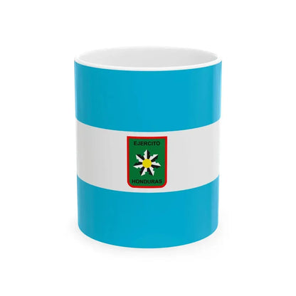 Flag of the Honduran Army (Honduras) White Coffee Mug 11oz - Go Mug Yourself