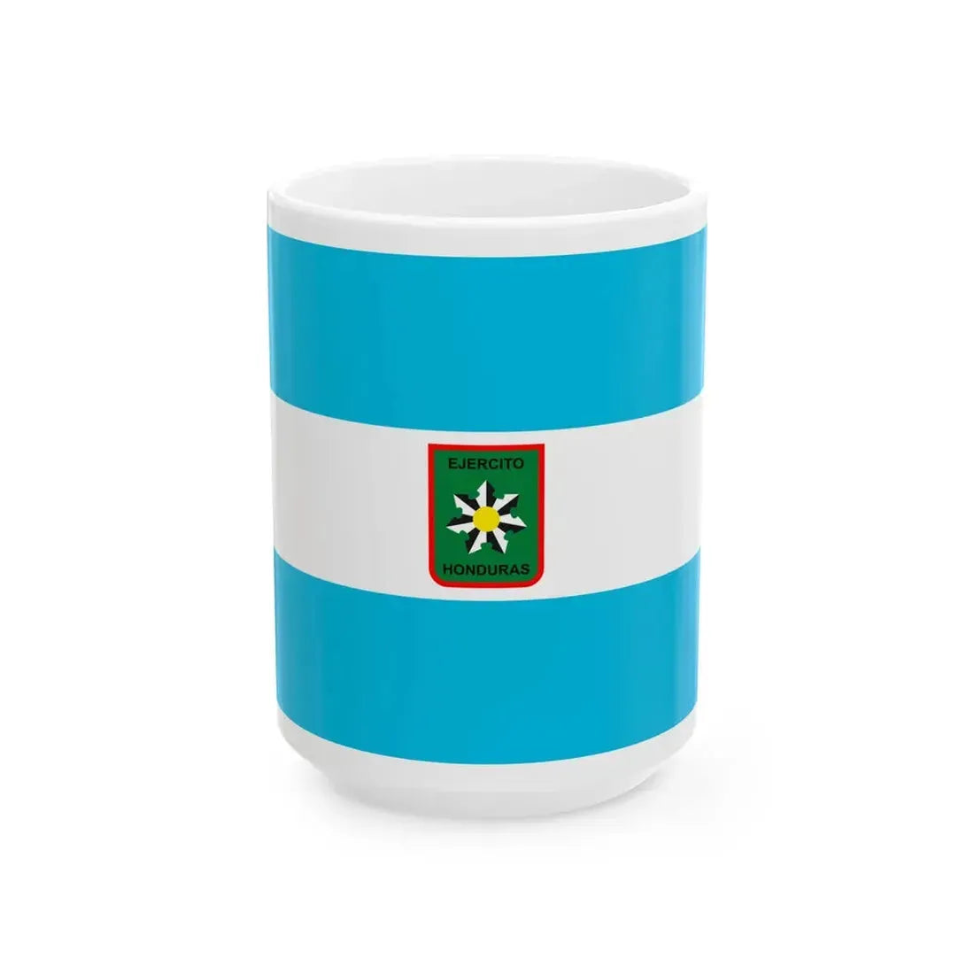 Flag of the Honduran Army (Honduras) White Coffee Mug 15oz - Go Mug Yourself