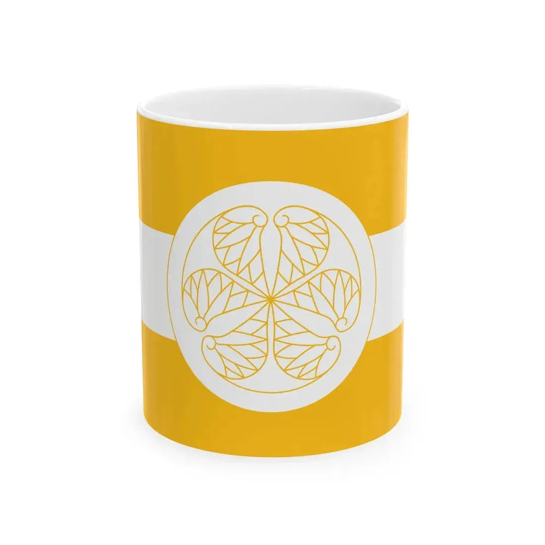 Flag of the Hoshina Matsudaira Lords of Aizu in Mutsu Province A (Japan) White Coffee Mug 11oz - Go Mug Yourself