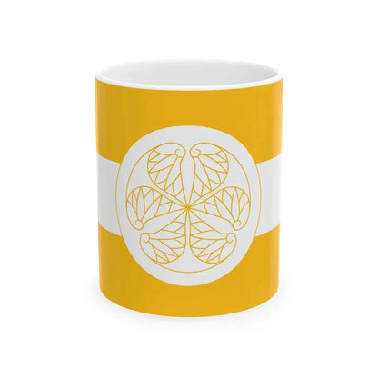 Flag of the Hoshina Matsudaira Lords of Aizu in Mutsu Province A (Japan) White Coffee Mug 11oz - Go Mug Yourself