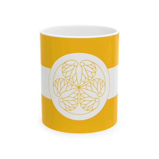 Flag of the Hoshina Matsudaira Lords of Aizu in Mutsu Province A (Japan) White Coffee Mug 11oz - Go Mug Yourself