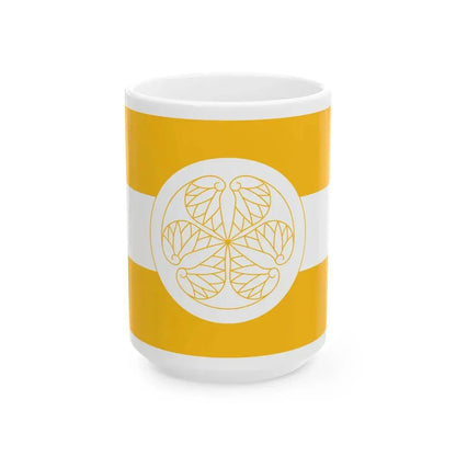 Flag of the Hoshina Matsudaira Lords of Aizu in Mutsu Province A (Japan) White Coffee Mug 15oz - Go Mug Yourself