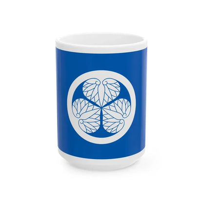 Flag of the Hoshina Matsudaira Lords of Aizu in Mutsu Province B (Japan) White Coffee Mug 15oz - Go Mug Yourself