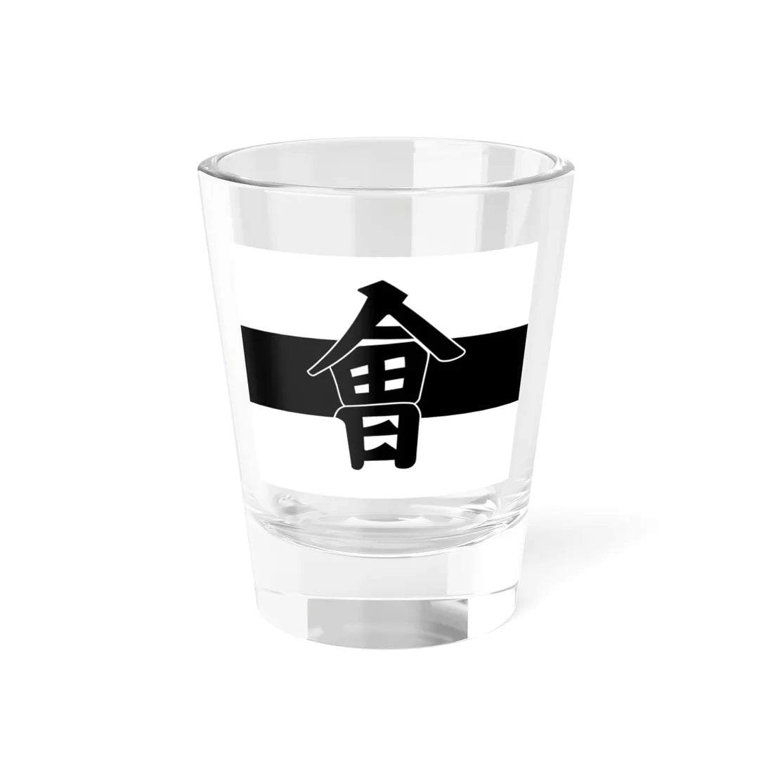 Flag of the Hoshina Matsudaira Lords of Aizu in Mutsu Province C (Japan) Shot Glass 1.5oz 1.5oz - Go Mug Yourself