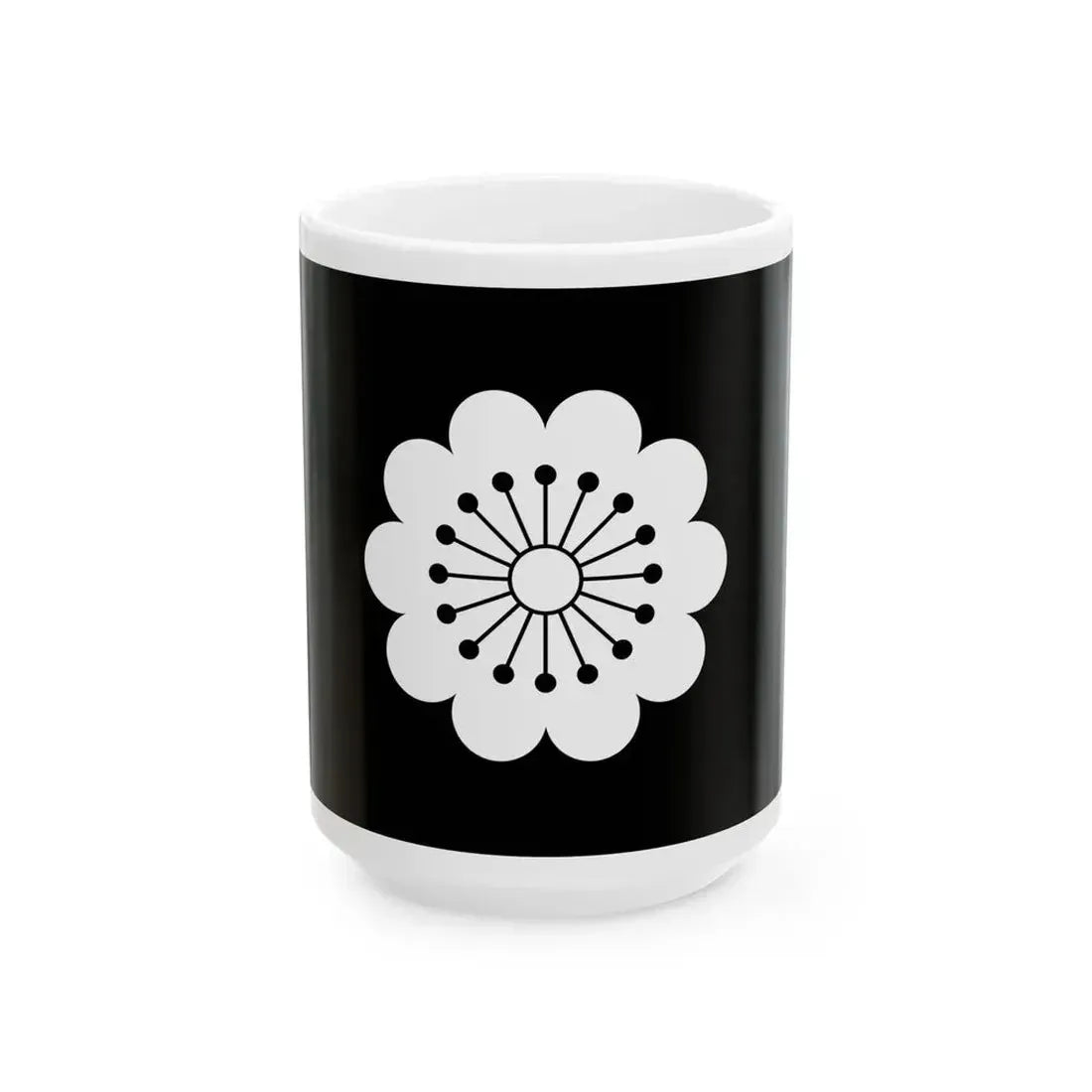 Flag of the Hosokawa Lords of Kumamoto in Higo Province B (Japan) White Coffee Mug 15oz - Go Mug Yourself
