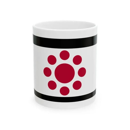 Flag of the Hosokawa Lords of Kumamoto in Higo Province C (Japan) White Coffee Mug 11oz - Go Mug Yourself