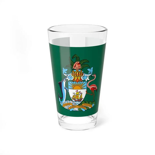 Flag of the House of Assembly of the Bahamas (Bahamas) Pint Glass 16oz 16oz - Go Mug Yourself