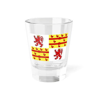 Flag of the House of Goyon de Matignon (Belgium) Shot Glass 1.5oz 1.5oz - Go Mug Yourself