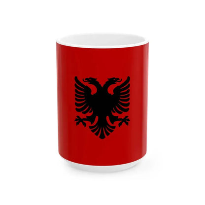 Flag of the Hoxha I Government 1944-1946 (Albania) White Coffee Mug 15oz - Go Mug Yourself