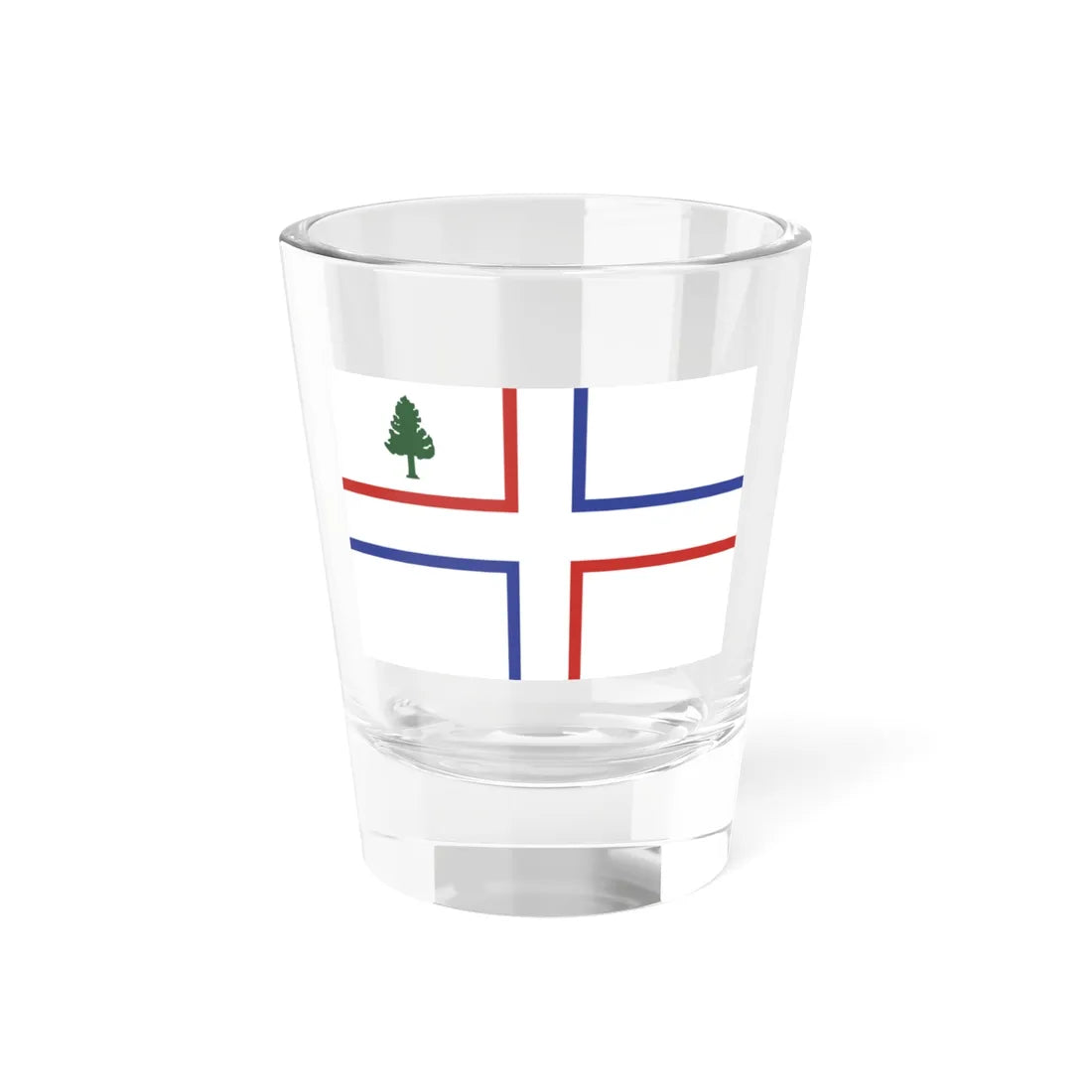 Flag of the Huguenots of Maine (United States) Shot Glass 1.5oz 1.5oz - Go Mug Yourself