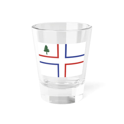 Flag of the Huguenots of Maine (United States) Shot Glass 1.5oz 1.5oz - Go Mug Yourself