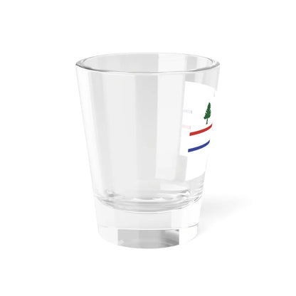 Flag of the Huguenots of Maine (United States) Shot Glass 1.5oz - Go Mug Yourself