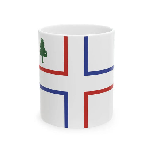 Flag of the Huguenots of Maine (United States) White Coffee Mug 11oz - Go Mug Yourself