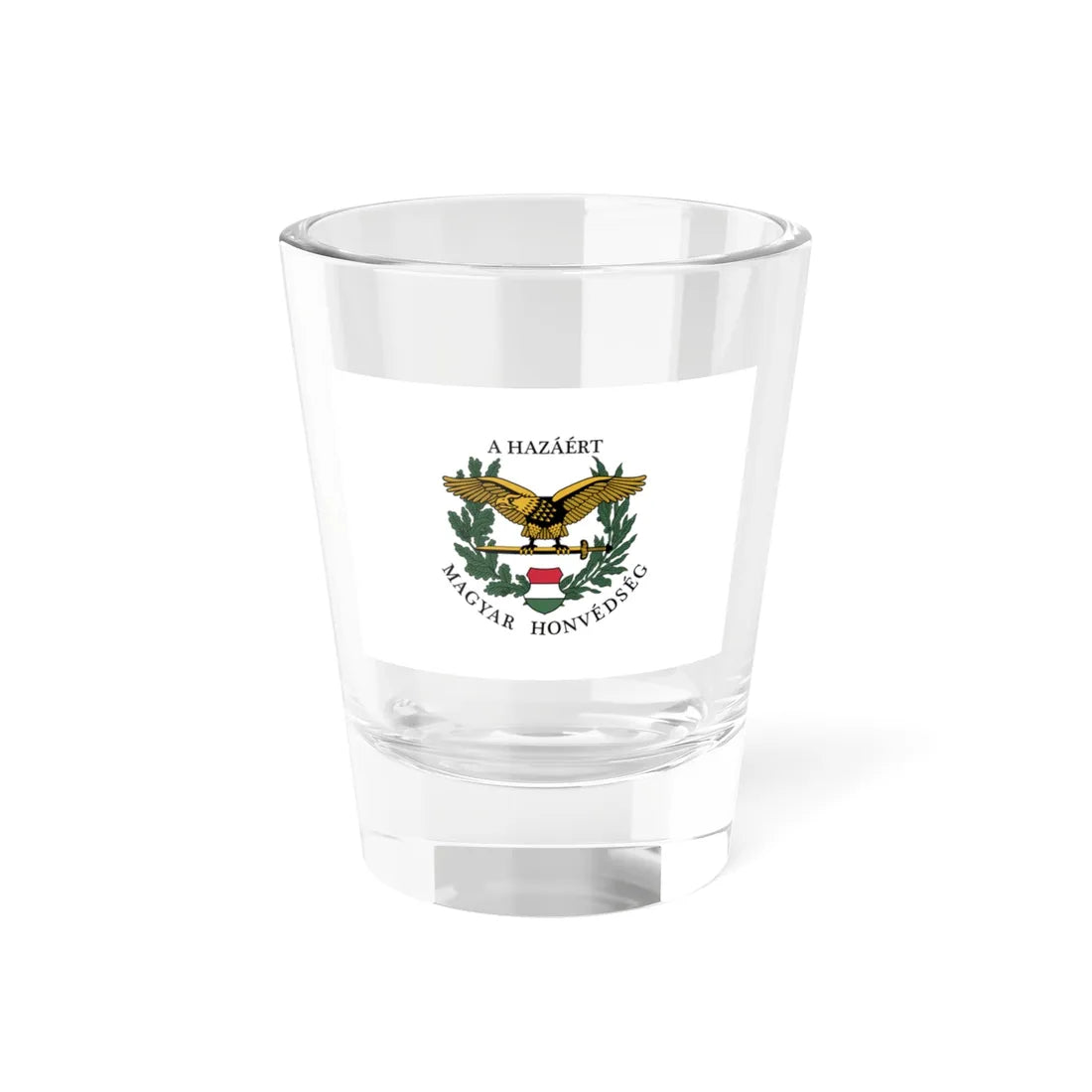 Flag of the Hungarian Defence Forces (Hungary) Shot Glass 1.5oz 1.5oz - Go Mug Yourself