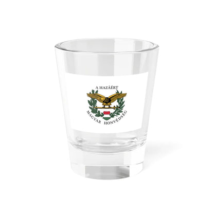 Flag of the Hungarian Defence Forces (Hungary) Shot Glass 1.5oz 1.5oz - Go Mug Yourself