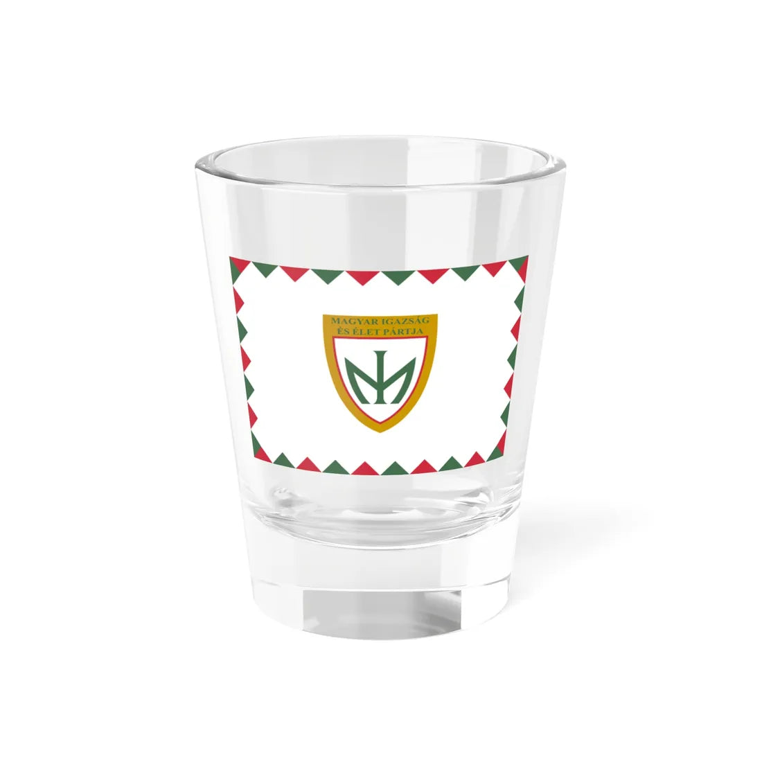 Flag of the Hungarian Justice and Life Party (Hungary) Shot Glass 1.5oz 1.5oz - Go Mug Yourself