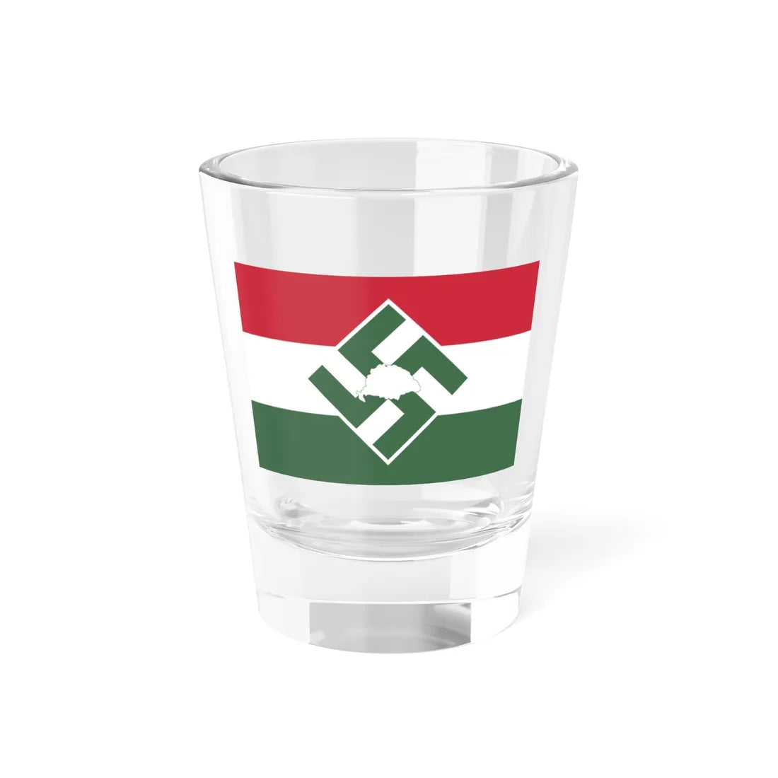 Flag of the Hungarian National Socialist Agricultural Labourers and Workers Party 1932-1933 (Hungary) Shot Glass 1.5oz 1.5oz - Go Mug Yourself