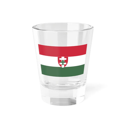Flag of the Hungarian Scout Association 1970s (Hungary) Shot Glass 1.5oz 1.5oz - Go Mug Yourself