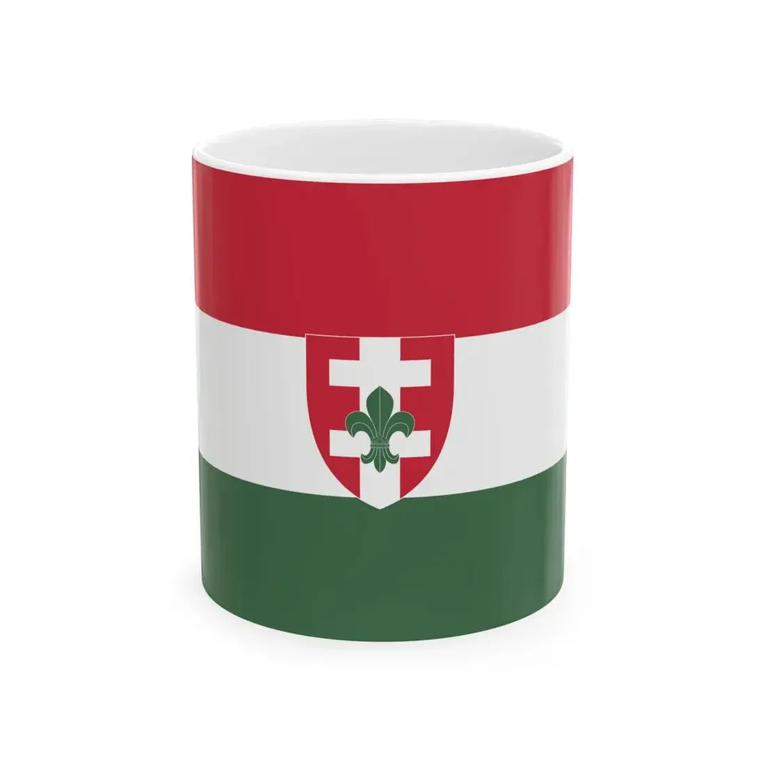 Flag of the Hungarian Scout Association 1970s (Hungary) White Coffee Mug 11oz - Go Mug Yourself