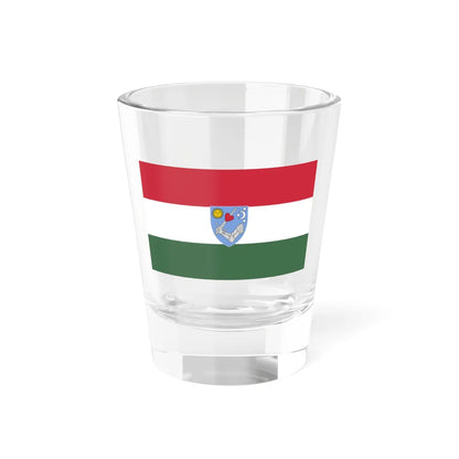 Flag of the Hungarian Scout Association 1970s reverse (Hungary) Shot Glass 1.5oz 1.5oz - Go Mug Yourself