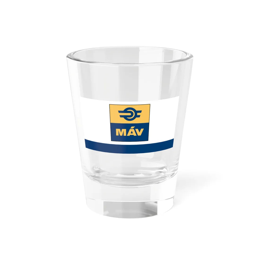 Flag of the Hungarian State Railways (Hungary) Shot Glass 1.5oz 1.5oz - Go Mug Yourself