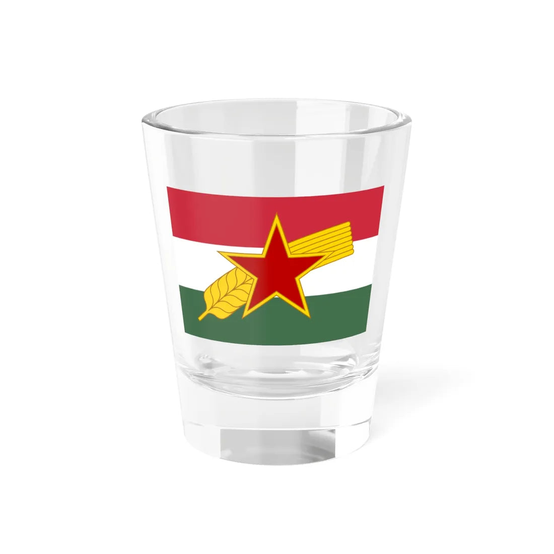 Flag of the Hungarian Working Peoples Party (Hungary) Shot Glass 1.5oz 1.5oz - Go Mug Yourself