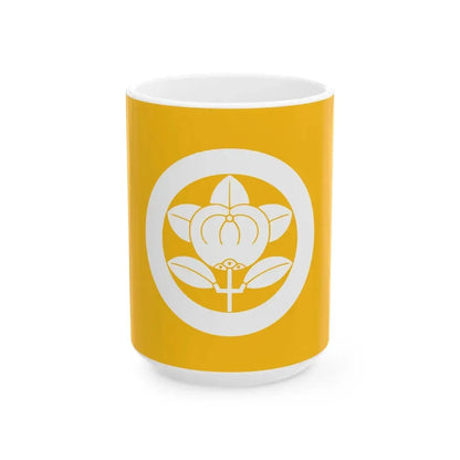 Flag of the Ii Lords of Hikone in Omi Province A (Japan) White Coffee Mug 15oz - Go Mug Yourself