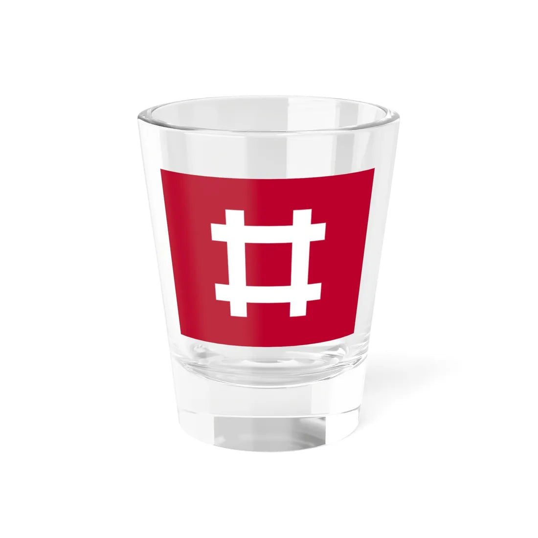 Flag of the Ii Lords of Hikone in Omi Province B (Japan) Shot Glass 1.5oz 1.5oz - Go Mug Yourself