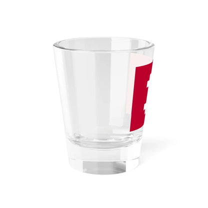 Flag of the Ii Lords of Hikone in Omi Province B (Japan) Shot Glass 1.5oz - Go Mug Yourself