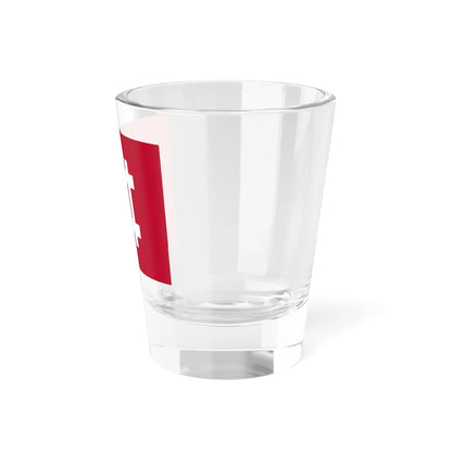 Flag of the Ii Lords of Hikone in Omi Province B (Japan) Shot Glass 1.5oz - Go Mug Yourself