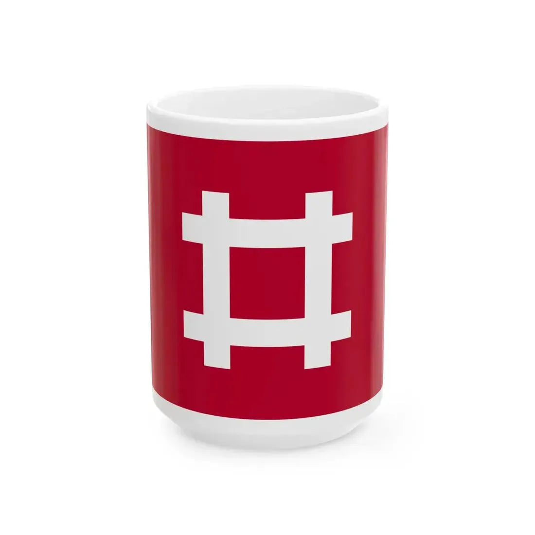 Flag of the Ii Lords of Hikone in Omi Province B (Japan) White Coffee Mug 15oz - Go Mug Yourself