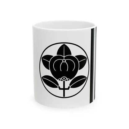 Flag of the Ii Lords of Hikone in Omi Province C (Japan) White Coffee Mug 11oz - Go Mug Yourself