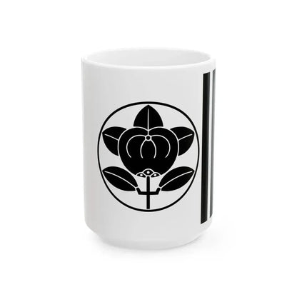 Flag of the Ii Lords of Hikone in Omi Province C (Japan) White Coffee Mug 15oz - Go Mug Yourself