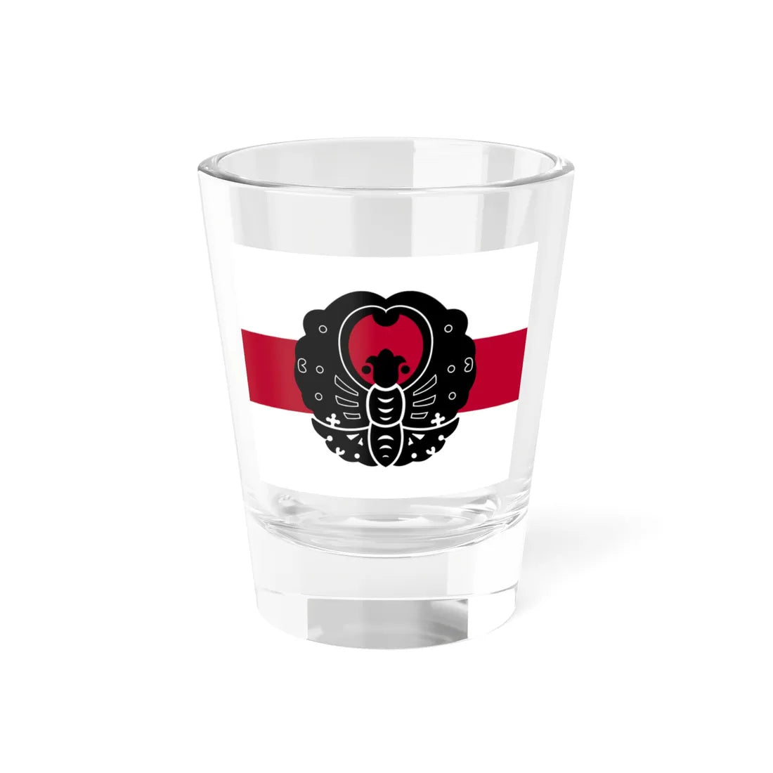 Flag of the Ikeda Lords of Okayama in Bizen Province C (Japan) Shot Glass 1.5oz 1.5oz - Go Mug Yourself