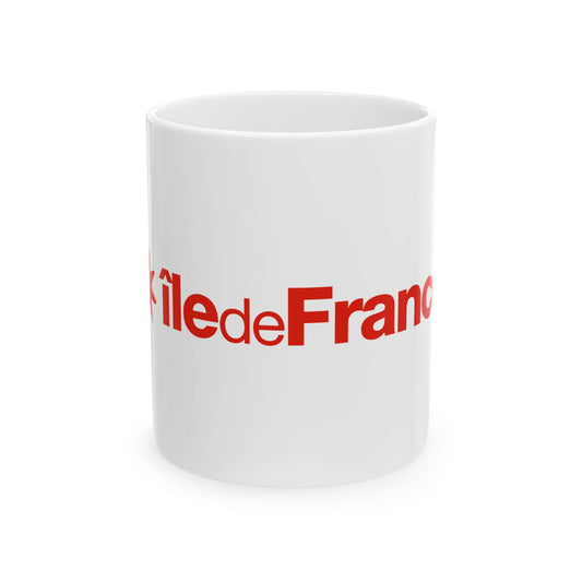 Flag of the Ile-de-France Region (France) White Coffee Mug-11oz-Go Mug Yourself