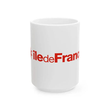 Flag of the Ile-de-France Region (France) White Coffee Mug 15oz - Go Mug Yourself