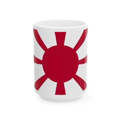 Flag of the Imperial Japanese Navy Admiral 1889-1896 (Japan) White Coffee Mug 15oz - Go Mug Yourself