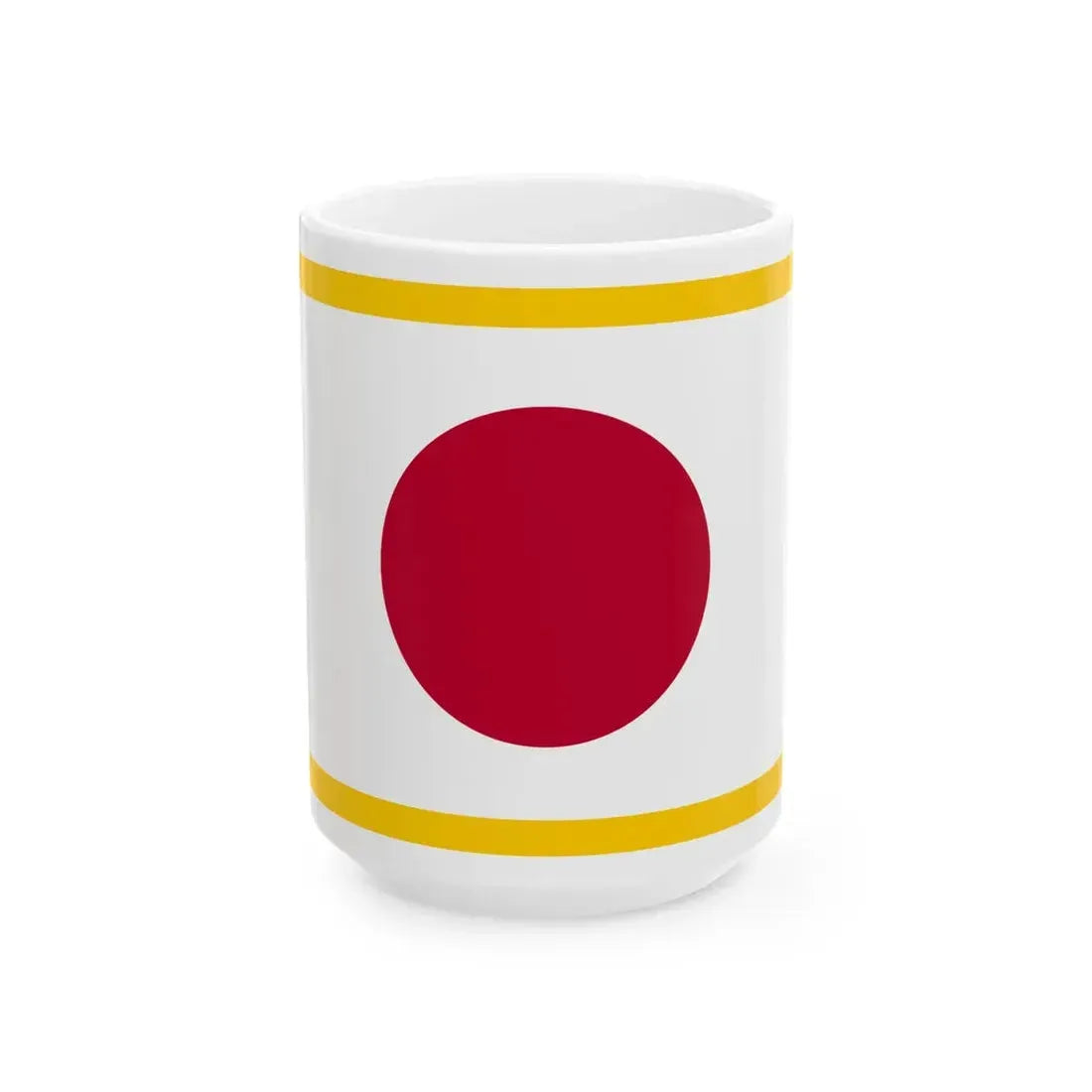 Flag of the Imperial Japanese Navy Rear Admiral 1870-1871 (Japan) White Coffee Mug 15oz - Go Mug Yourself