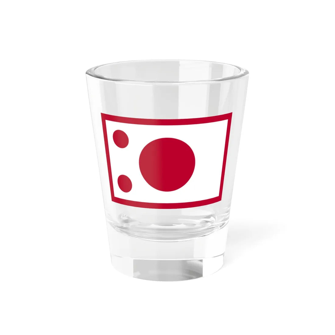 Flag of the Imperial Japanese Navy Rear Admiral 1871-1889 (Japan) Shot Glass 1.5oz 1.5oz - Go Mug Yourself