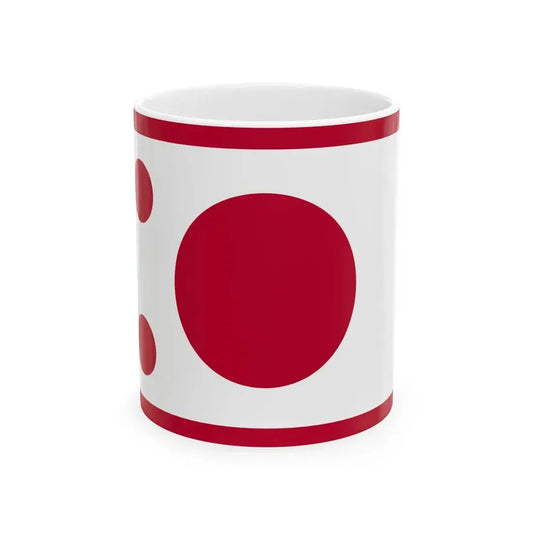 Flag of the Imperial Japanese Navy Rear Admiral 1871-1889 (Japan) White Coffee Mug 11oz - Go Mug Yourself