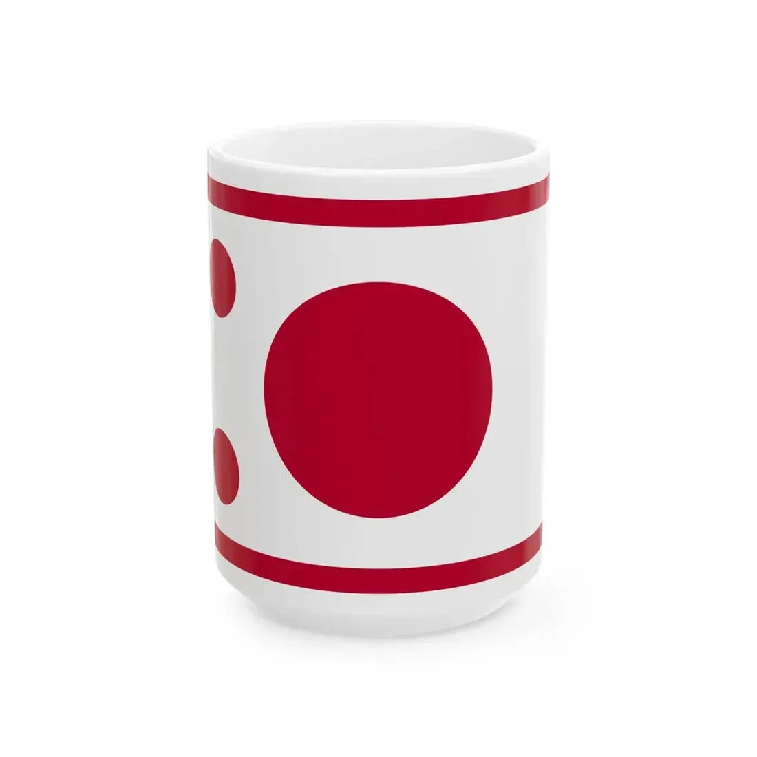Flag of the Imperial Japanese Navy Rear Admiral 1871-1889 (Japan) White Coffee Mug 15oz - Go Mug Yourself