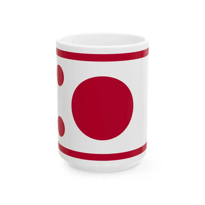 Flag of the Imperial Japanese Navy Rear Admiral 1871-1889 (Japan) White Coffee Mug 15oz - Go Mug Yourself